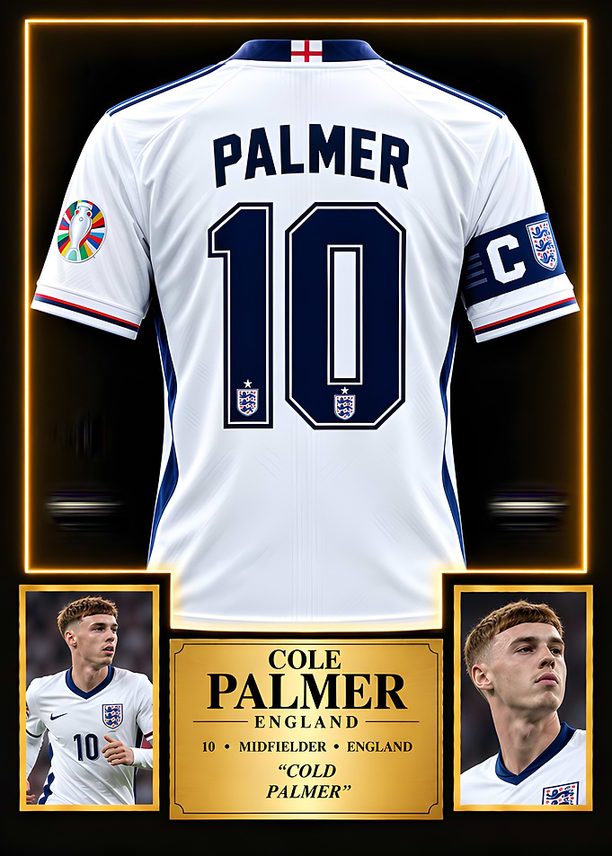Cole Palmer England Football Poster