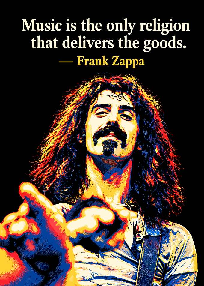Frank Zappa Pop Art Quote Poster