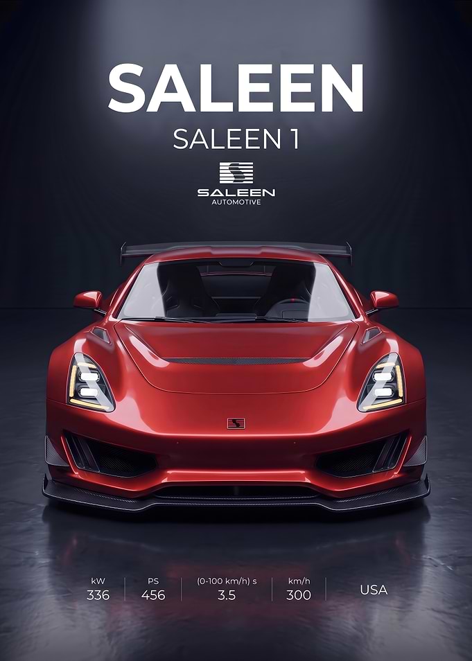 Saleen 1 Sports Car Poster