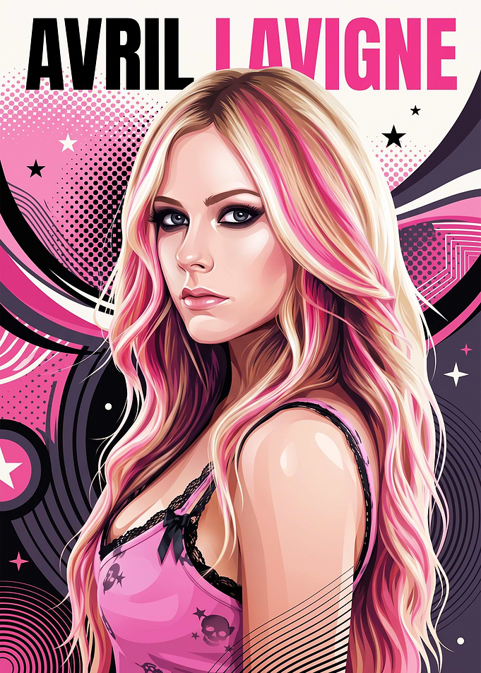 Avril Lavigne Pop Art Portrait