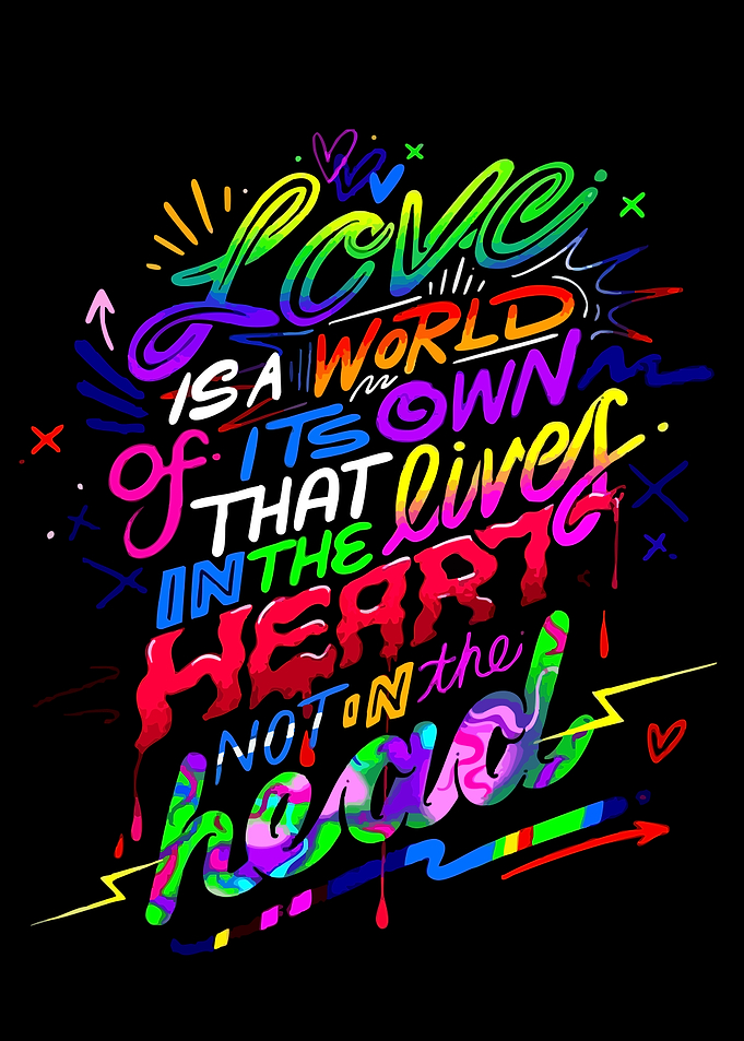 Love Is A World Typography Art