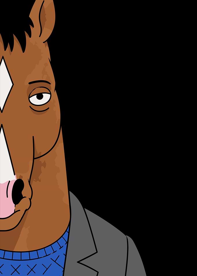BoJack Horseman Minimalist Portrait