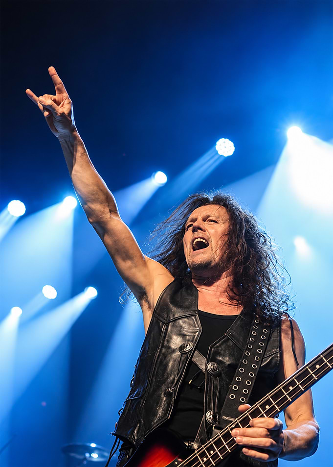 Rock Musician Performing on Stage