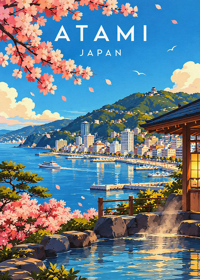 Atami Japan Travel Poster