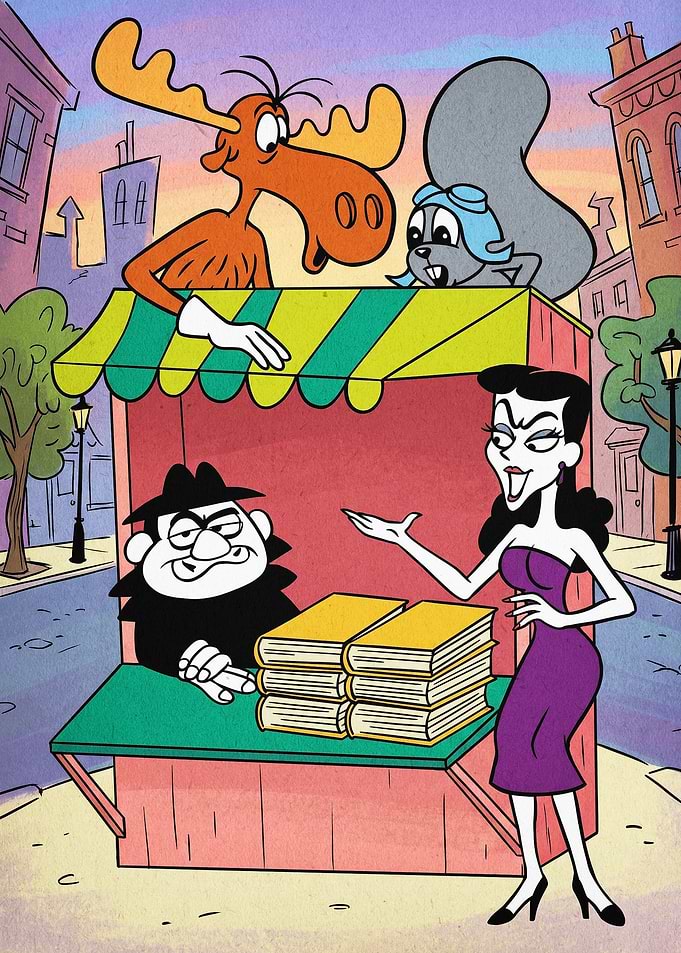 Cartoon Trio Vintage Art Poster