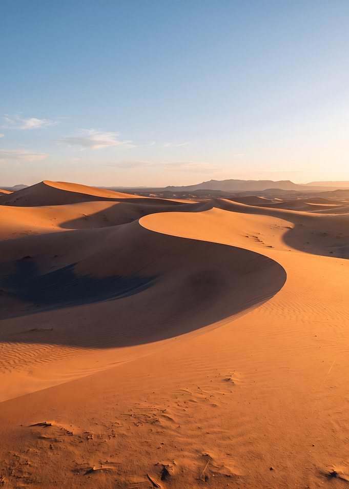 Golden Sand Dunes at Sunset