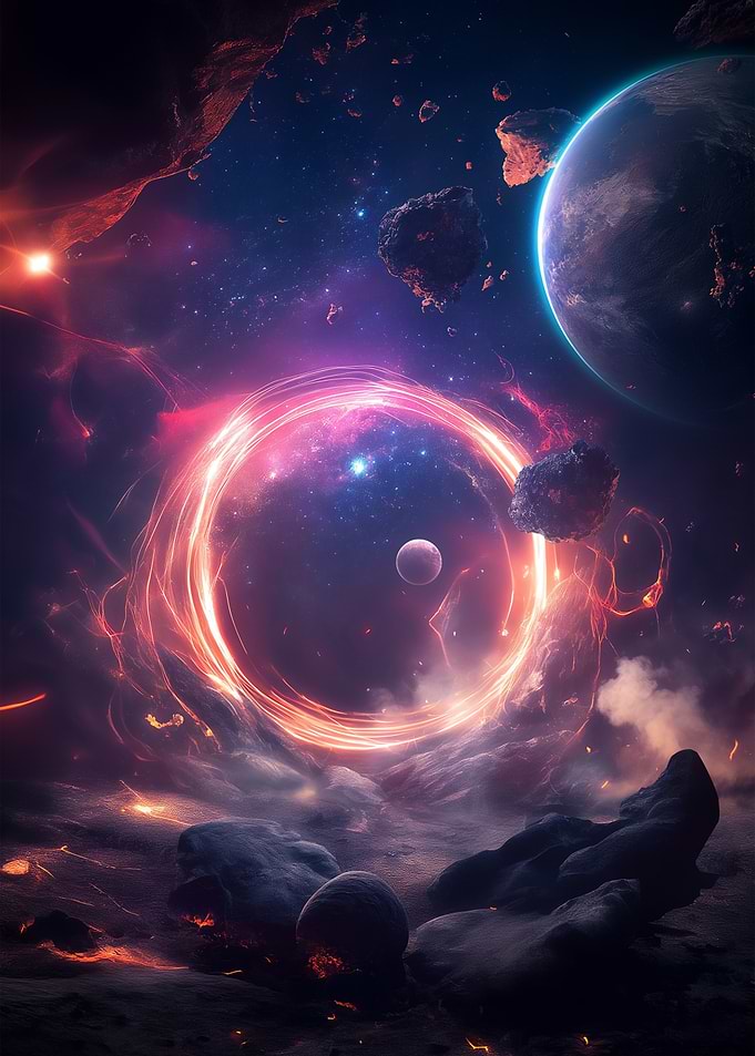 Cosmic Portal and Floating Asteroids