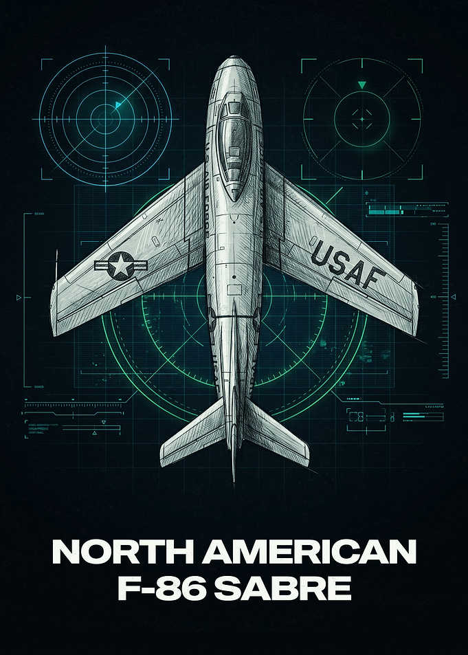 North American F-86 Sabre Blueprint