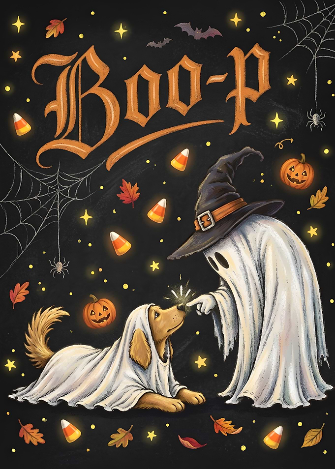 Halloween Ghost Boop Dog Nose Golden Retriever