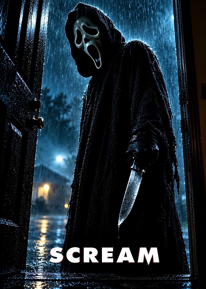 Ghostface Killer in the Rain