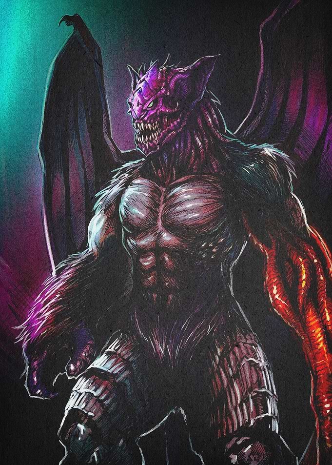 Cyber Demon Beast Dark Fantasy Art