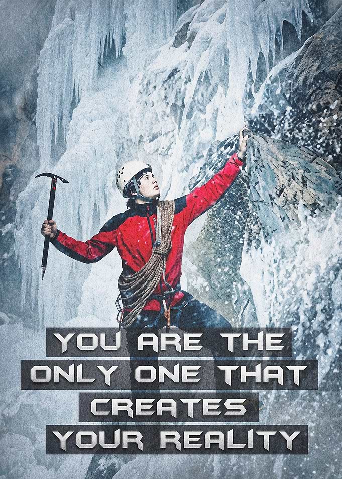Ice Climber Motivation Poster
