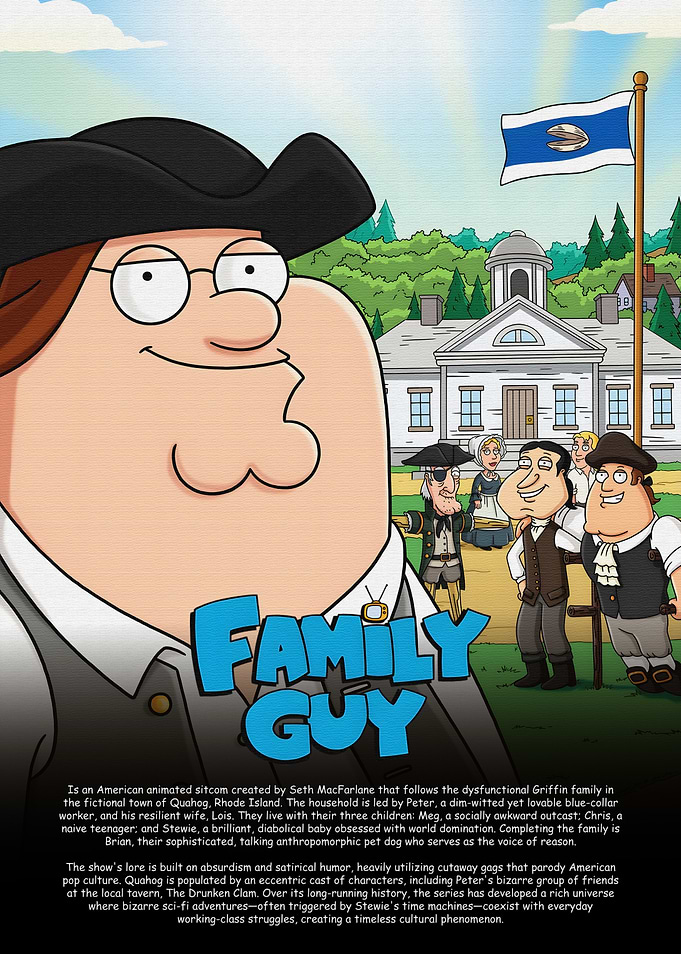 Family Guy Colonial Themed Poster
