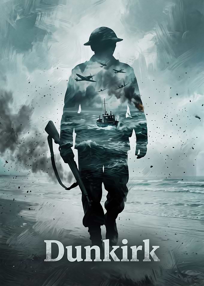 Dunkirk Movie Poster Soldier Silhouette