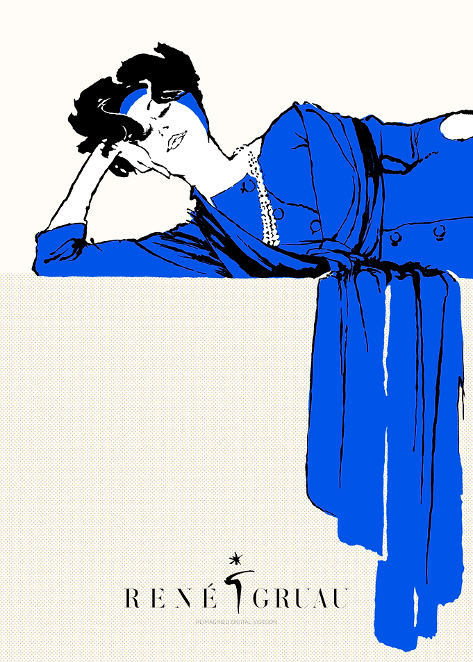 René Gruau | Relaxing Lady