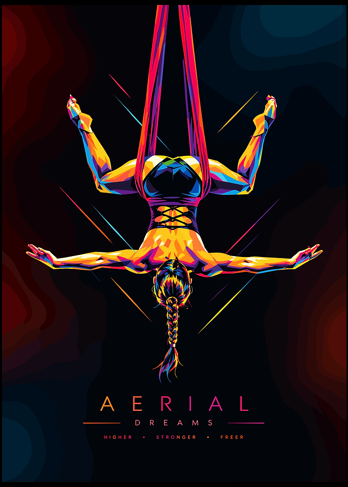 Aerial Dreams Silk Acrobat Poster
