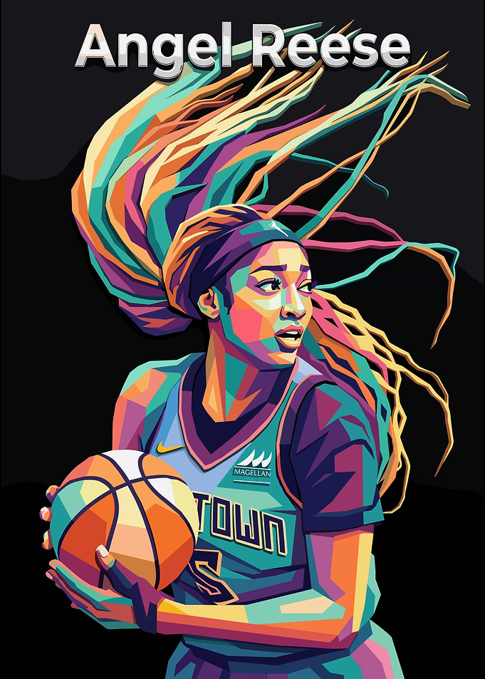 Angel Reese Pop Art Portrait