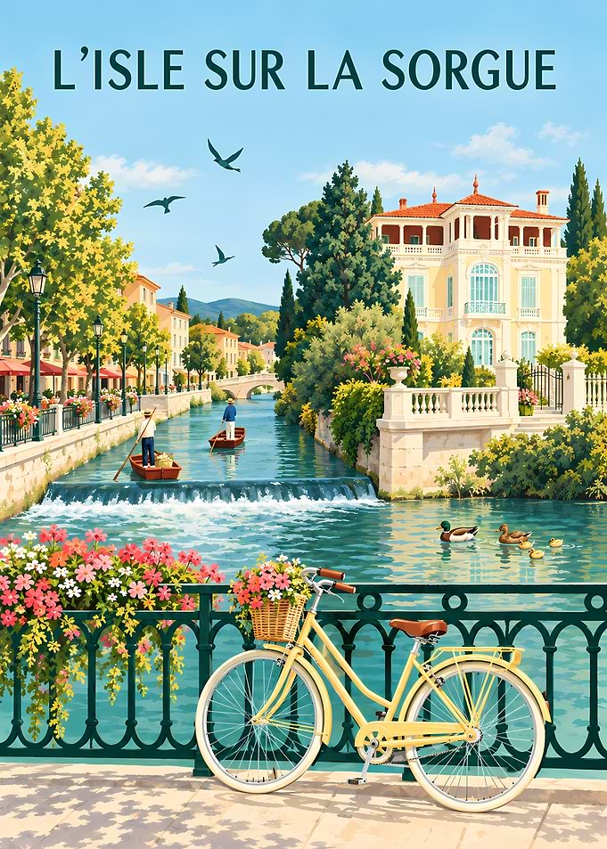 L'Isle sur la Sorgue Travel Poster