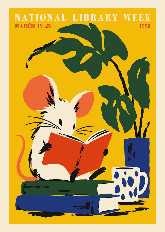 National Library Week 1998 Mouse Poster