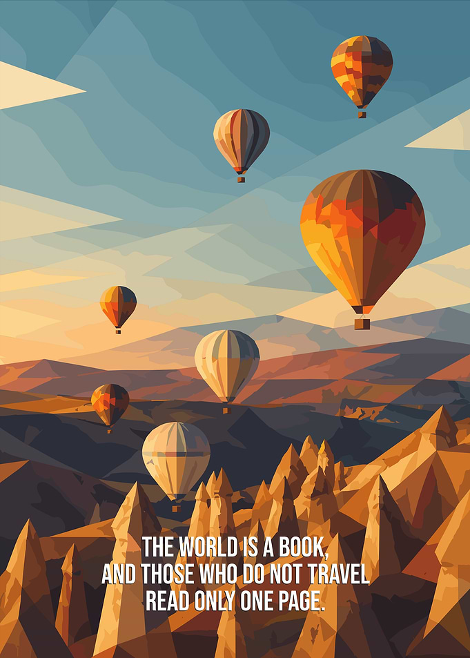 Cappadocia Hot Air Balloons Travel Poster