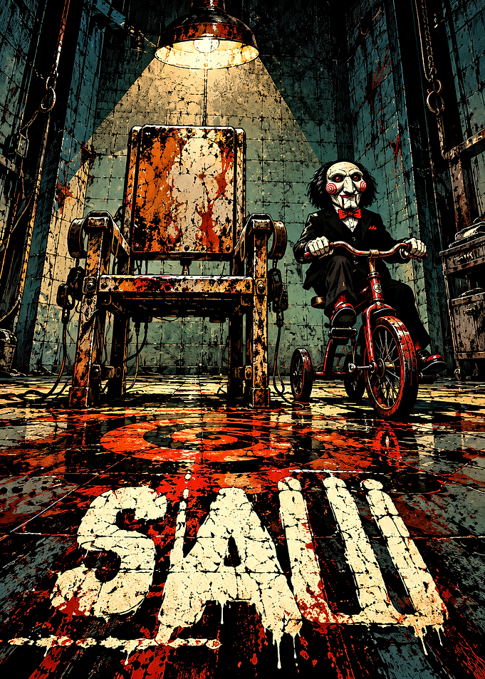 Saw Billy Puppet Horror Poster