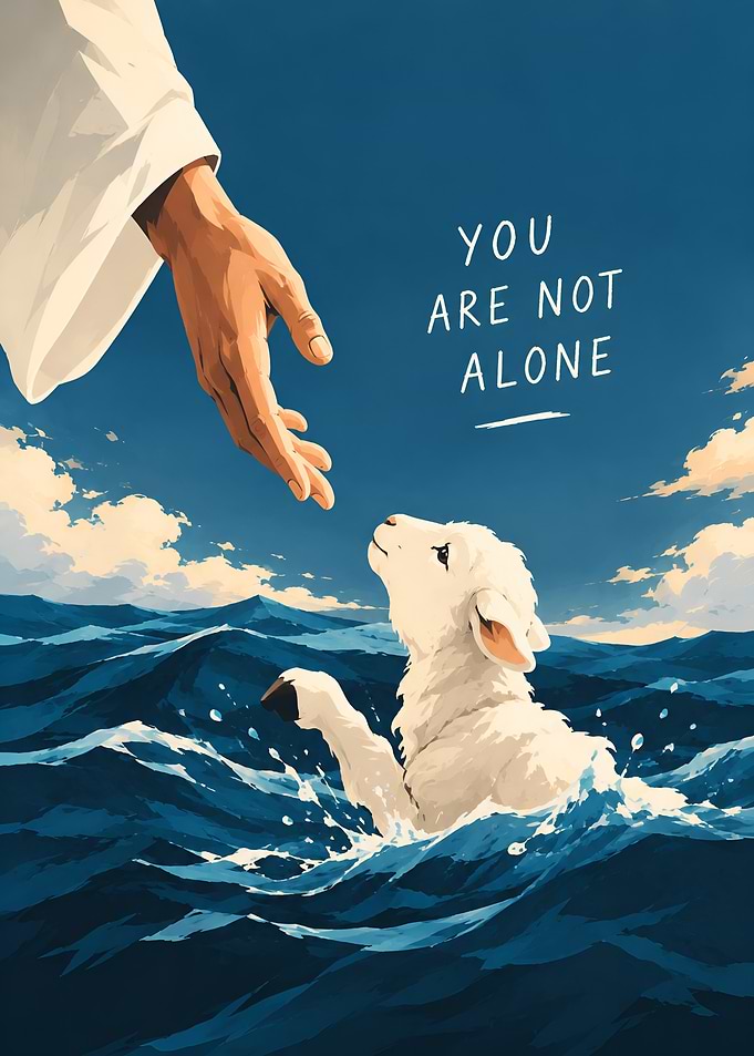 You Are Not Alone Christian Art