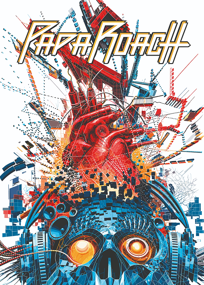 Papa Roach Digital Skull Art Poster