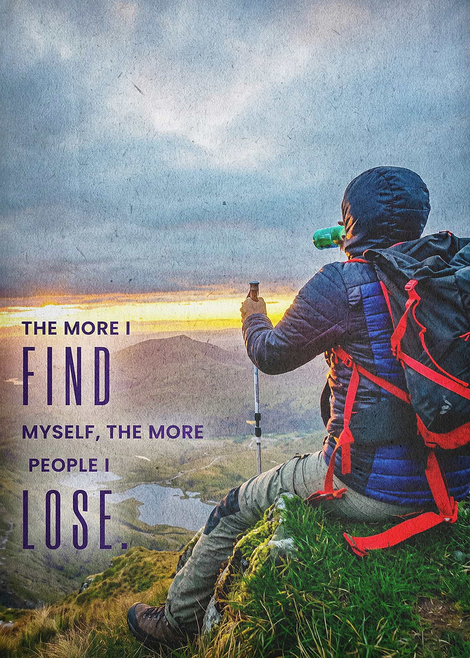 Hiking Quote Mountain Poster Art