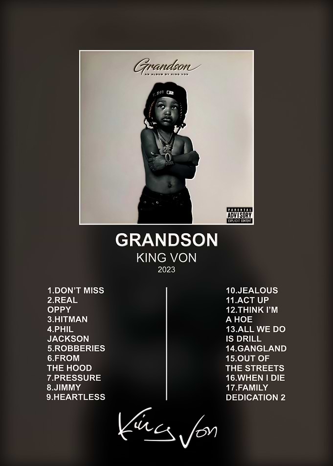 King Von Grandson Album Poster