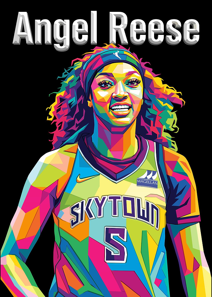 Angel Reese Pop Art Portrait
