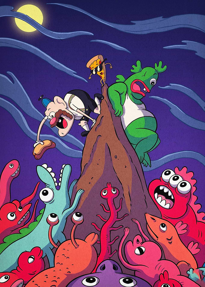 Pizza Tower Climb Cartoon Art