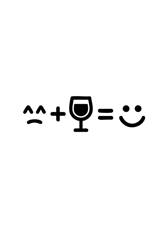 Wine Makes Me Happy Equation