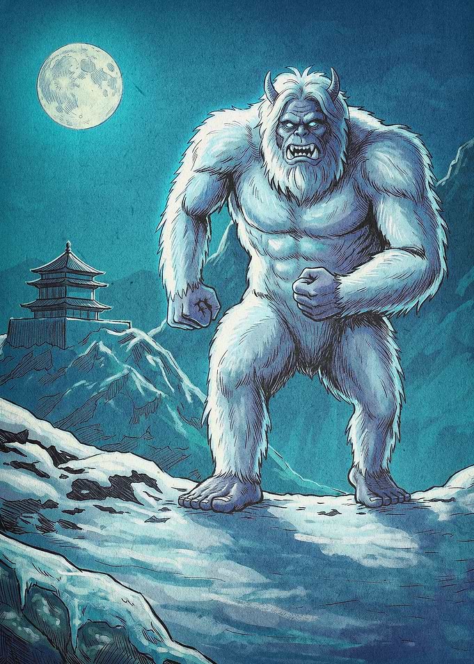 Yeti Monster Mountain Fantasy Art