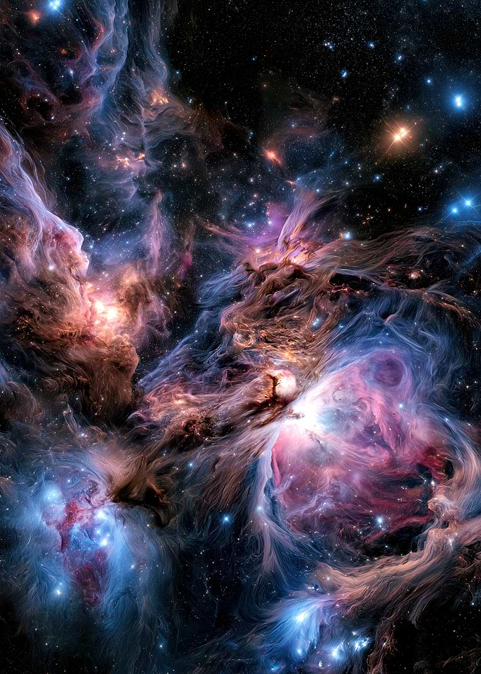 Vibrant Deep Space Nebula Cloud
