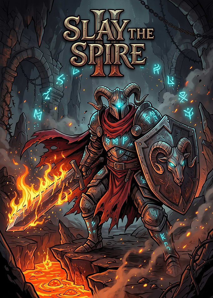 Slay the Spire 2 Knight Poster