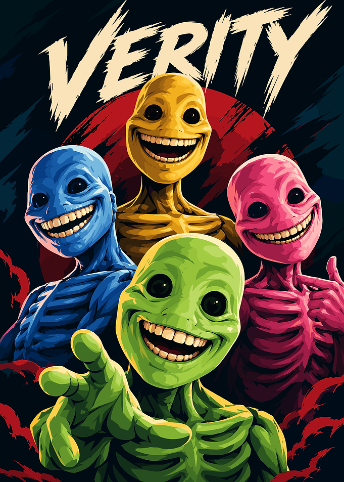 Verity Colorful Creepy Creatures Poster