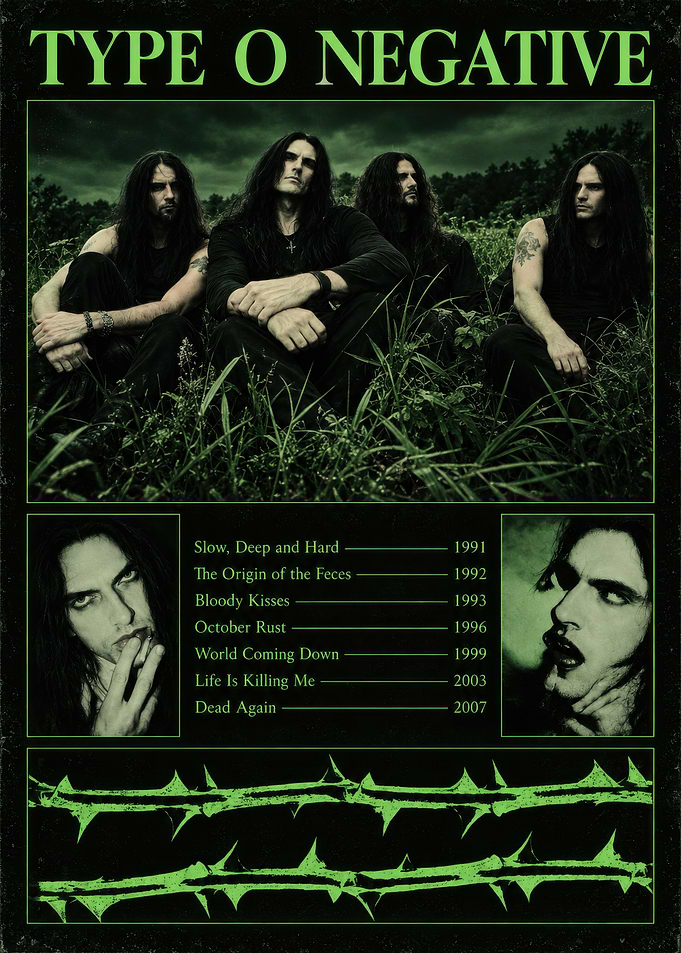 Type O Negative Band Discography Poster