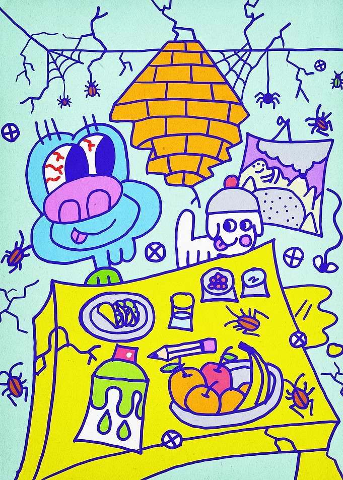 Cartoon Monster Retro Pop Art Poste