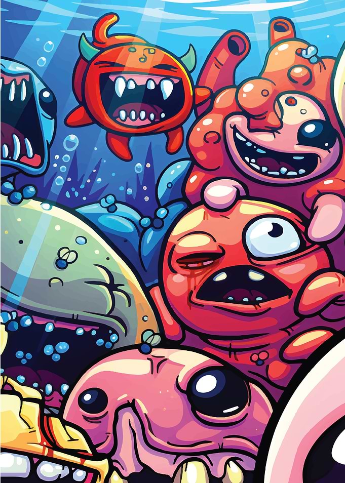 The Binding of Isaac Monster Collage