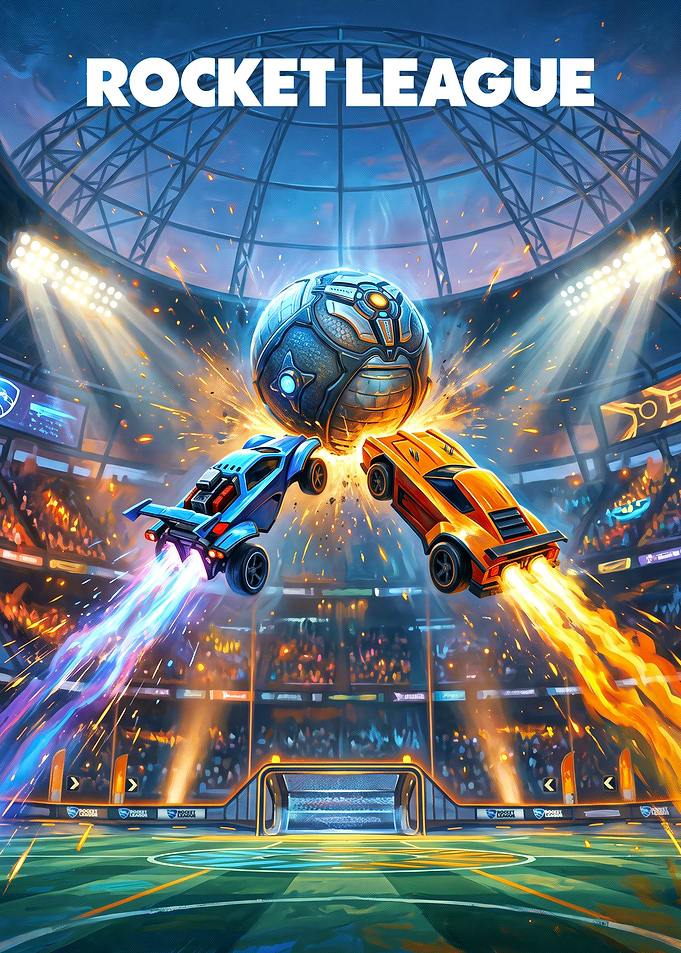 Rocket League Competitive Arena Action