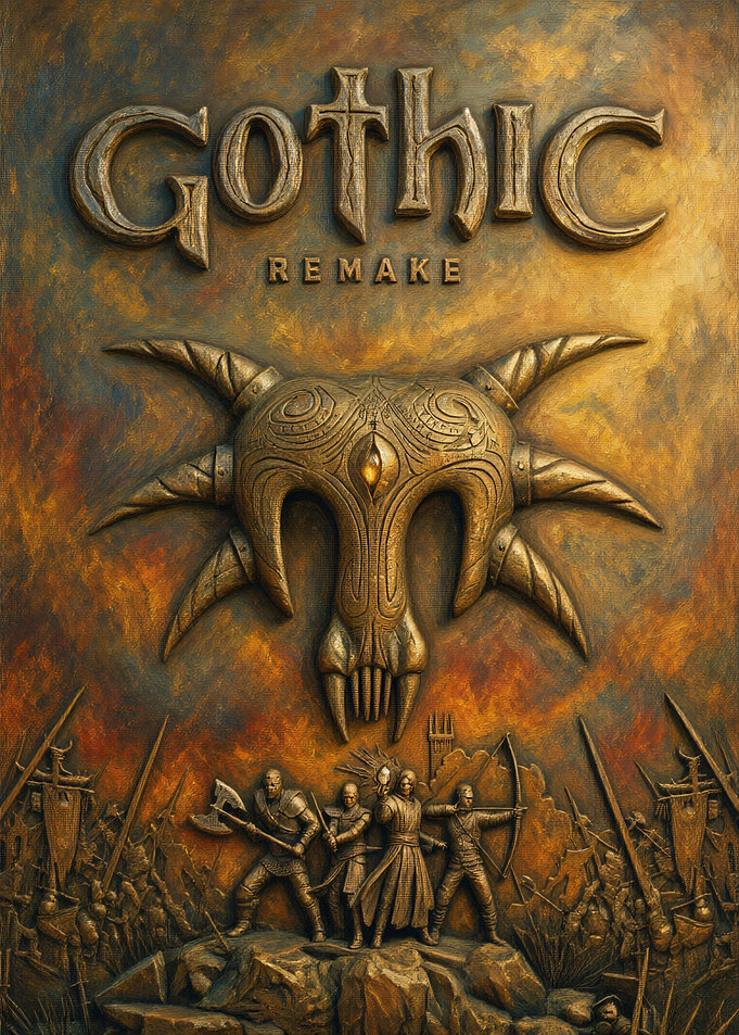 Gothic Remake Relief Art Poster