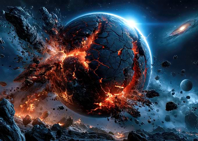 Catastrophic Planet Destruction in Deep Space