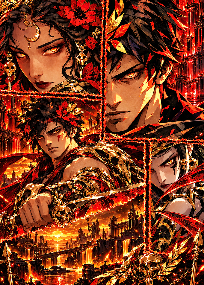 Hades Game Inspired Character Collage