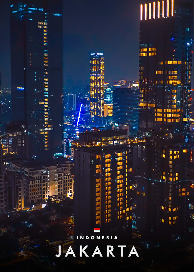 Jakarta City Skyline at Night