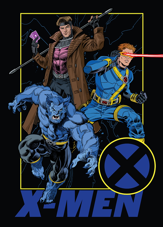 Gambit, Cyclops & Beast - X-Men