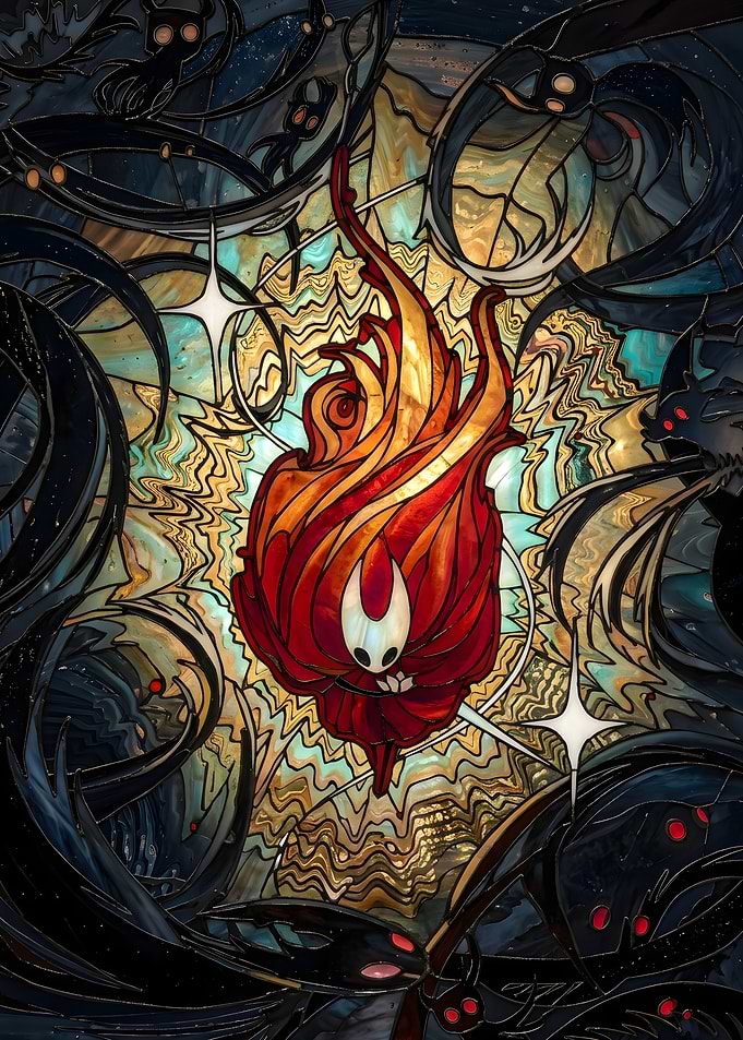 Hollow Knight Stained Glass Art