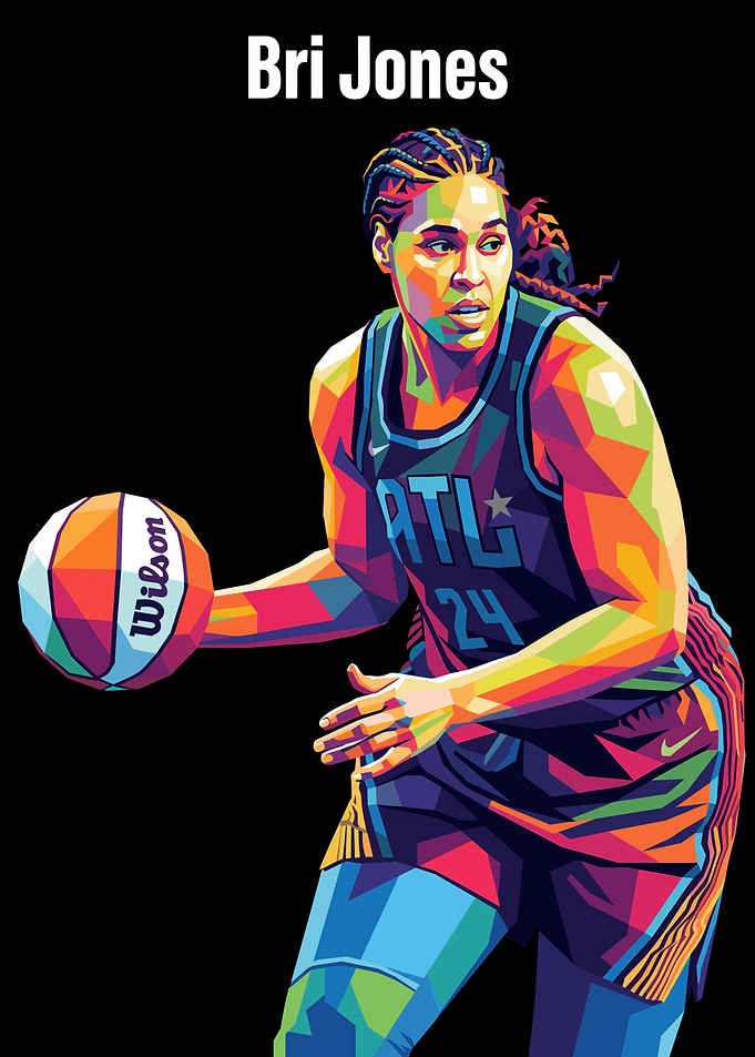 Bri Jones WNBA Pop Art Portrait