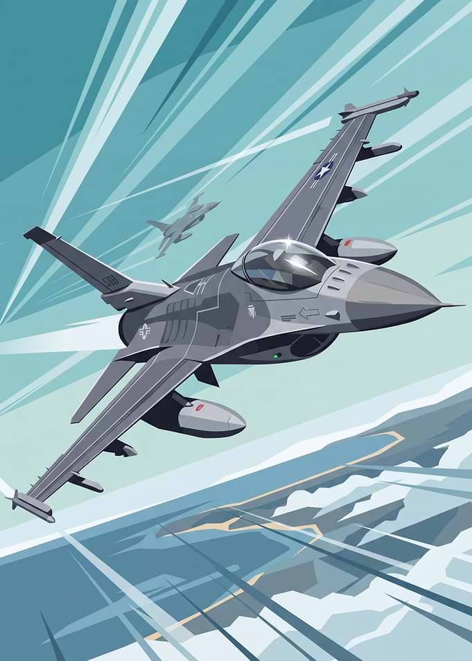 F16 Fighting Falcon Pixel