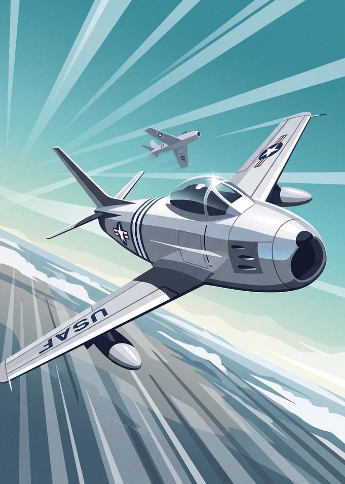 Vintage F86 Sabre Pixel