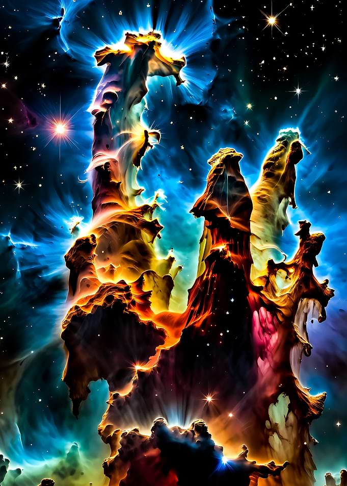 Pillars of Creation Nebula Art